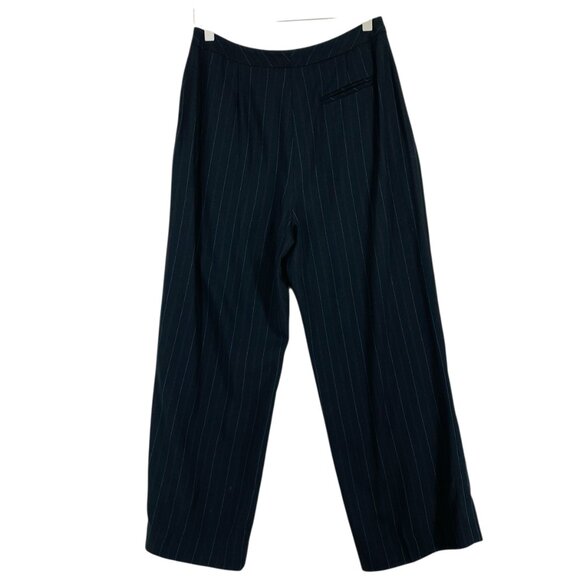 wool blend 2 piece set pinstripe womens suit blazer sz12 pants SZ 8 LOUBEN - Picture 4 of 16